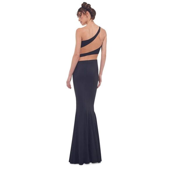 Norma Kamali Snake Mesh Fishtail Gown in Black L EU40 - Picture 6 of 9